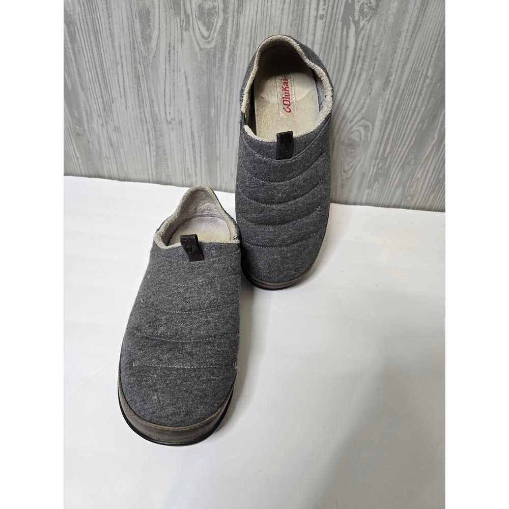 Olukai Mahana Men's Gray Quilted Slip On Mules Slippers Shoes US 11 EUR 44 - Picture 2 of 6